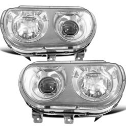 Buy 2008-2014 Dodge Challenger Headlight HID Projector Chrome Pair Headlamps L+R Buy 2008-2014 Dodge Challenger Headlight HID Projector Chrome Pair Headlamps L+R