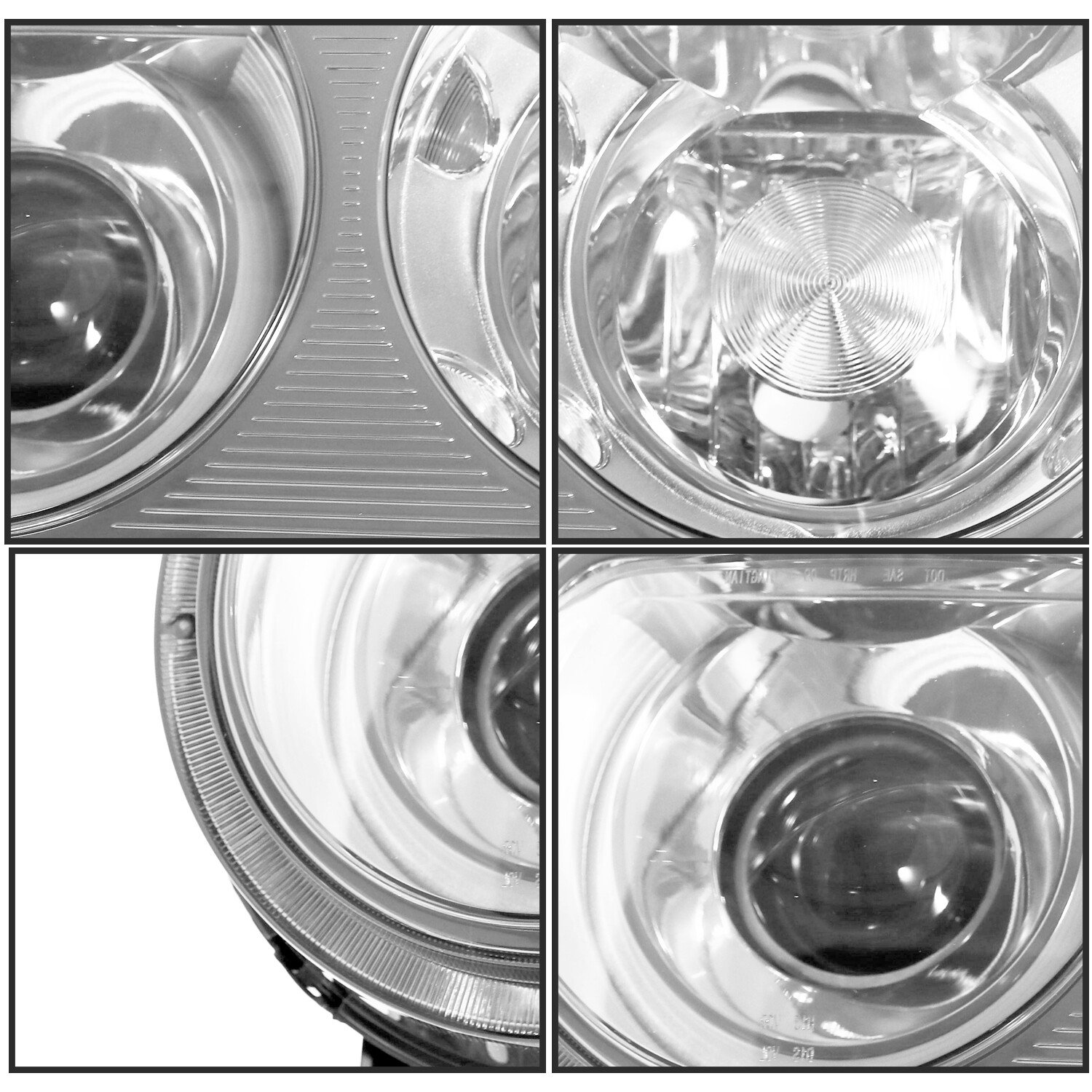 Buy 2008-2014 Dodge Challenger Headlight HID Projector Chrome Pair Headlamps L+R - Image 3
