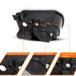 Buy 2008-2014 Dodge Challenger Headlight HID Projector Chrome Pair Headlamps L+R