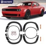 Buy 2015-2023 Dodge Challenger SRT Hellcat Demon Style Black Wheel Fender Flares