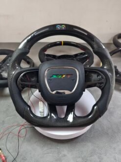 Buy LED Carbon fiber Steering Wheel Fit Dodge Charger Hellcat Jeep SRT8 2015+..