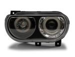Buy Raxiom 08 14 Dodge Challenger Halo Projctr Headlights w Sequential Turn Signals Blk Hsng(Clear Lens)
